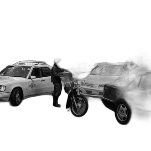 car, weapon, photorealistic, concept art, 3d render, comic book art, fire, fog transparent PNG cut-out