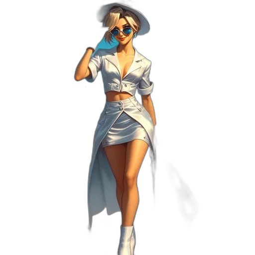 dress, staff, hat, weapon, concept art, fantasy art, comic book art, pixel art transparent PNG cut-out
