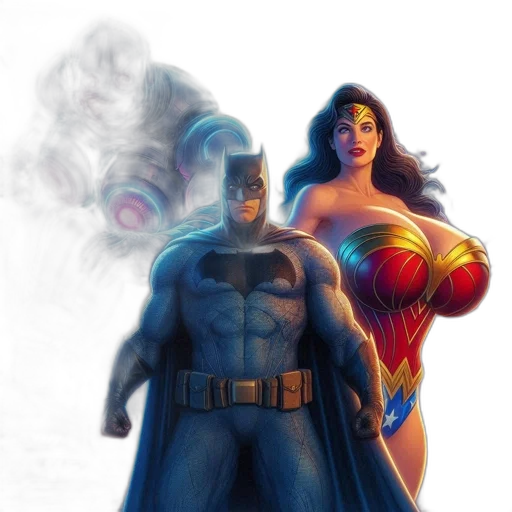 comic book art, concept art, fantasy art, 3d render, fire, three, iconic, superhero transparent PNG cut-out