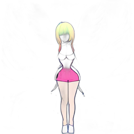 dress, staff, robot, hair transparent PNG cut-out