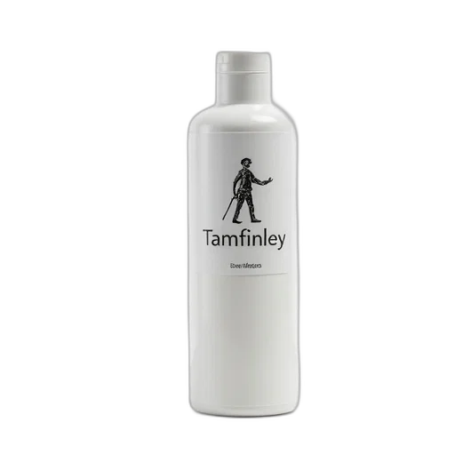 bottle, white, cylindrical, object, label, reads, tamfinley, logo transparent PNG cut-out