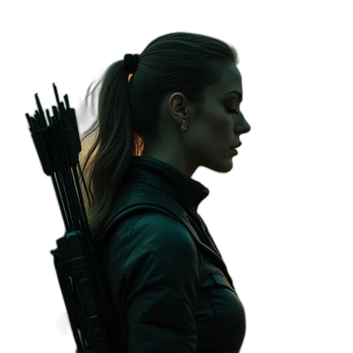 jacket, staff, weapon, cyberpunk transparent PNG cut-out