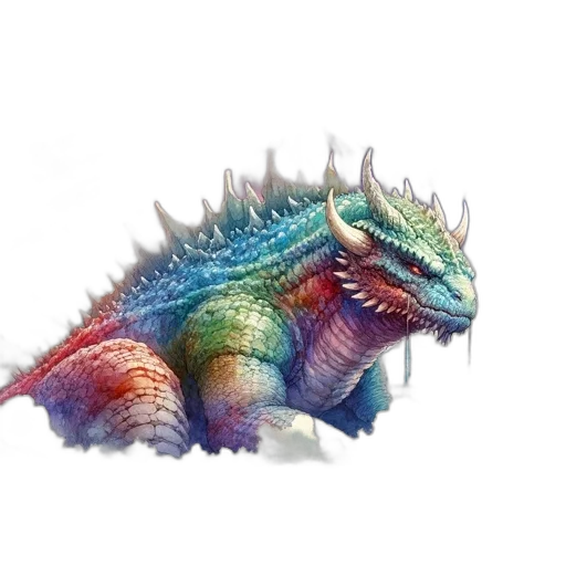 dragon, creature, animal, staff, concept art, fantasy art, 3d render, pixel art transparent PNG cut-out