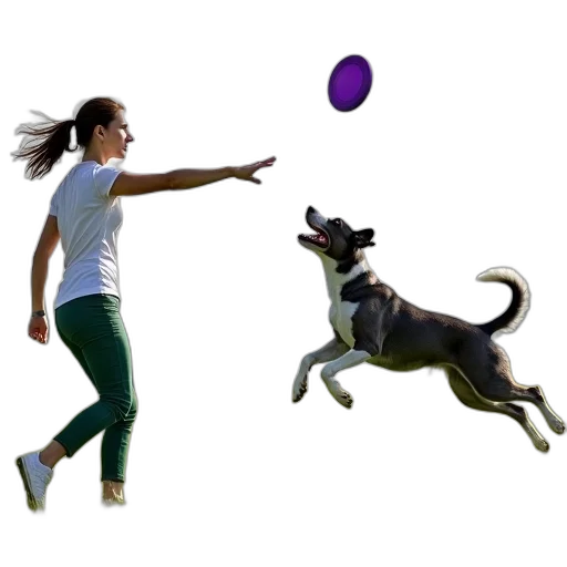 animal, photorealistic, 3d render, woman, white, shirt, green, pants transparent PNG cut-out