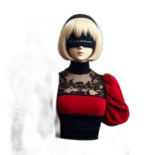 mask, jacket, robot, dress, 3d render, cyberpunk, concept art, fantasy art transparent PNG cut-out