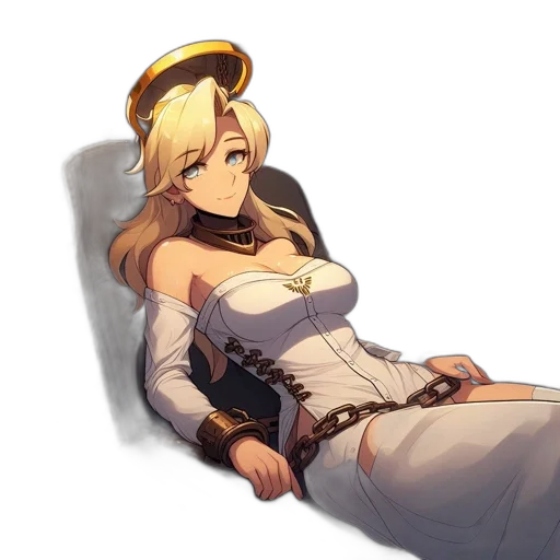 dress, staff, crown, sword, concept art, pixel art, fantasy art, anime transparent PNG cut-out