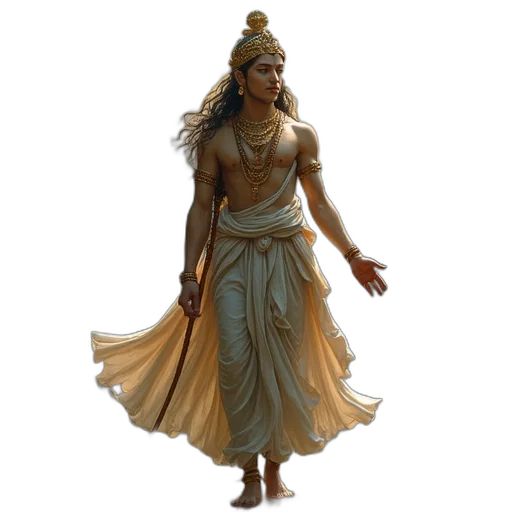 staff, concept art, 3d render, bhagavad, gita, easy, way, through transparent PNG cut-out