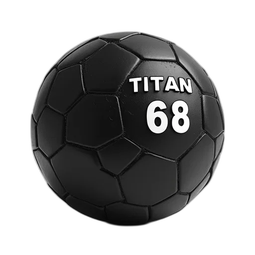 weapon, 3d render, black, textured, rubber, ball, word, titan transparent PNG cut-out