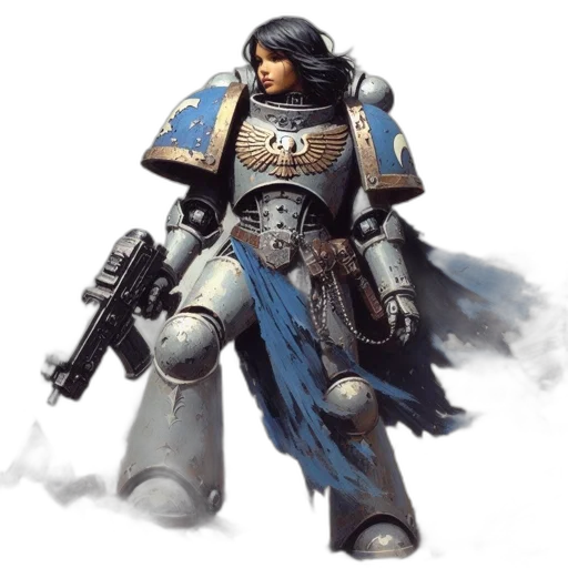 robot, sword, weapon, concept art, fantasy art, photorealistic, 3d render, blue transparent PNG cut-out