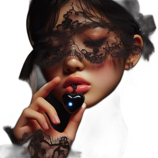 mask, face, jewelry, dress, photorealistic, fantasy art, concept art, cyberpunk transparent PNG cut-out