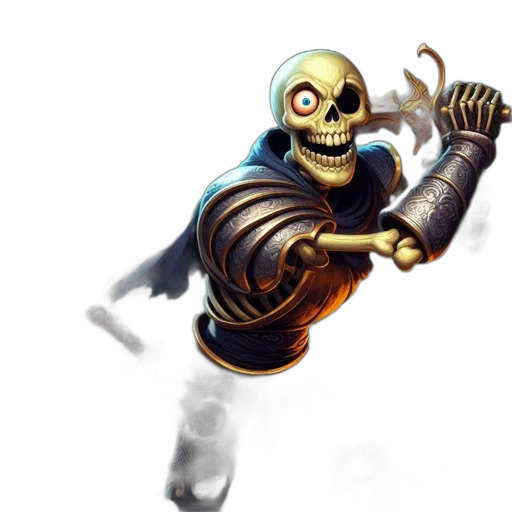 robot, staff, weapon, mask, concept art, 3d render, fantasy art, pixel art transparent PNG cut-out