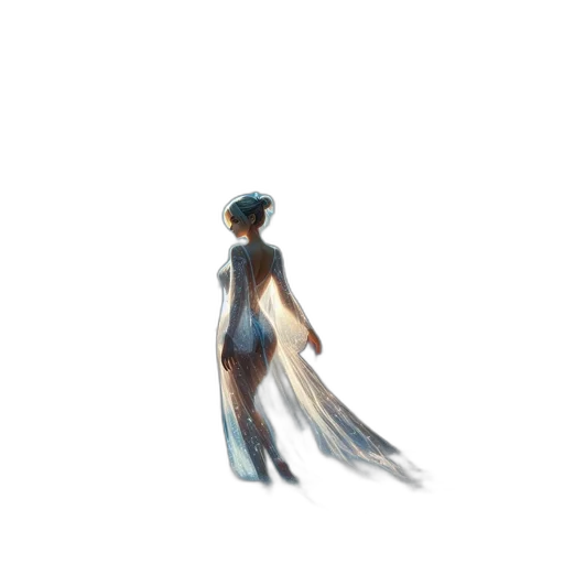 dress, creature, robot, staff, concept art, pixel art, 3d render, fantasy art transparent PNG cut-out