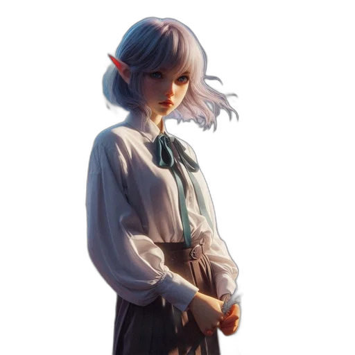 staff, jacket, dress, sword, concept art, fantasy art, pixel art, anime transparent PNG cut-out