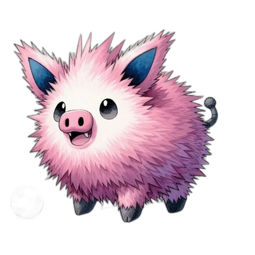animal, creature, staff, hair, concept art, 3d render, pixel art, fantasy art transparent PNG cut-out