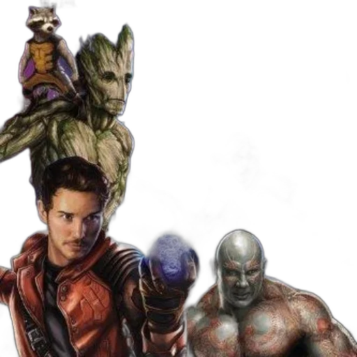 concept art, comic book art, fantasy art, outer space, poster, featuring, characters, guardians transparent PNG cut-out