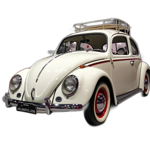 car, 3d render, photorealistic, concept art, vintage, volkswagen, beetle, display transparent PNG cut-out