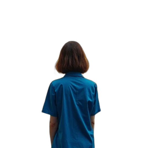 dress, jacket, staff, hair, vaporwave, 3d render, photorealistic, outer space transparent PNG cut-out