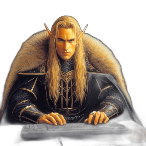 dragon, jacket, fantasy art, concept art, pixel art, photorealistic, elfin, figure transparent PNG cut-out