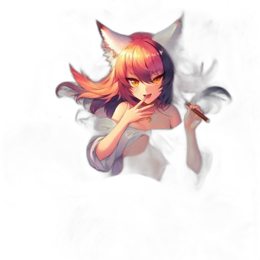 staff, creature, mask, face, pixel art, anime, fantasy art, watercolor transparent PNG cut-out