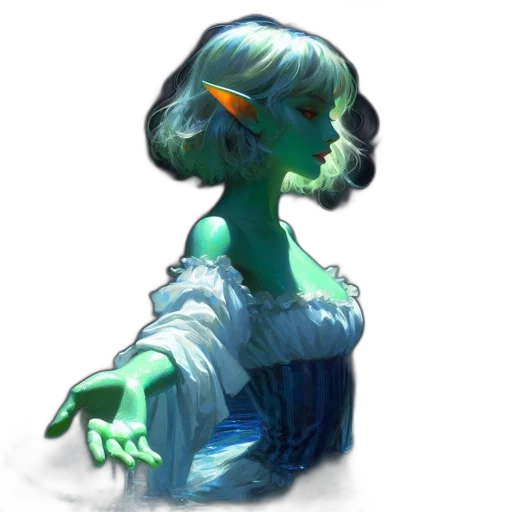 staff, crown, creature, mask, concept art, fantasy art, pixel art, vaporwave transparent PNG cut-out