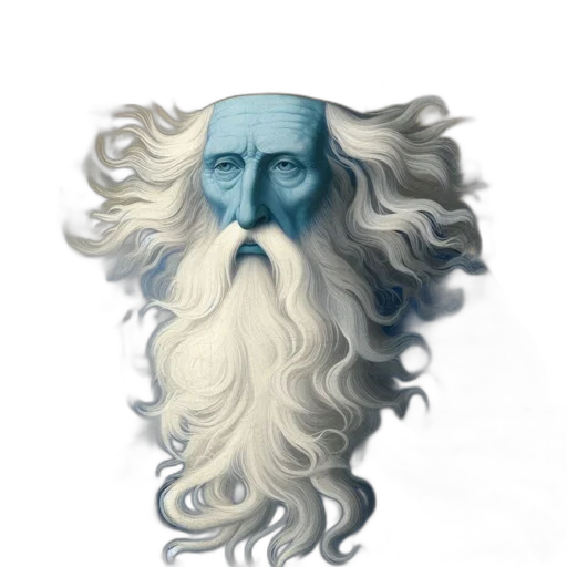 mask, hair, face, creature, fantasy art, concept art, 3d render, watercolor transparent PNG cut-out