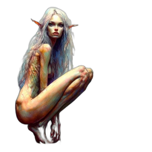 creature, face, fantasy art, concept art, pixel art, photorealistic, pastel, blue transparent PNG cut-out