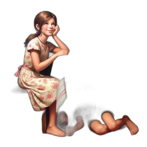 dress, staff, shoes, concept art, photorealistic, 3d render, cartoon, girl transparent PNG cut-out