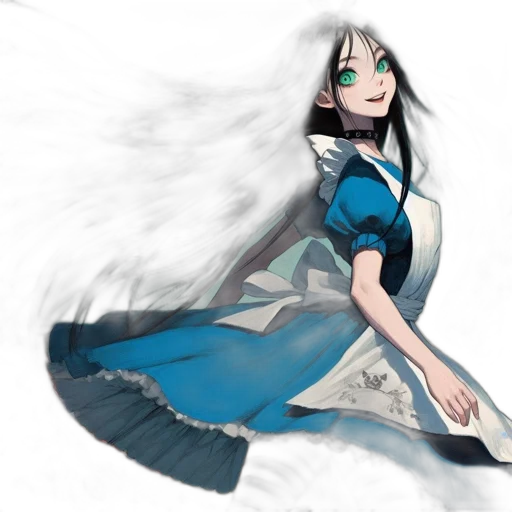 dress, staff, fantasy art, concept art, anime, watercolor, snow, underwater transparent PNG cut-out
