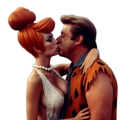 fire, underwater, two, animated, characters, share, intimate, moment transparent PNG cut-out