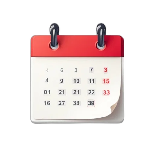 calendar, icon, any, occasion transparent PNG cut-out
