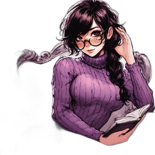 staff, dress, creature, hair, watercolor, comic book art, concept art, pixel art transparent PNG cut-out