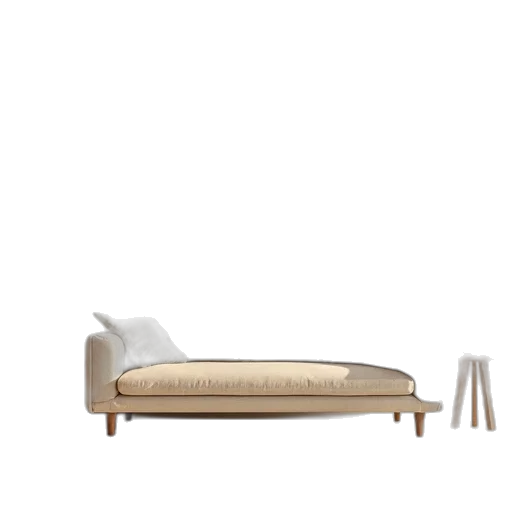 furniture, 3d render, earth tones, golden transparent PNG cut-out