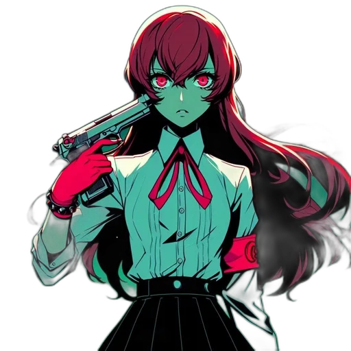 staff, weapon, dress, jacket, anime, pixel art, concept art, cartoon transparent PNG cut-out
