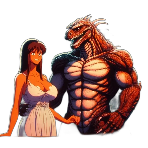 creature, dragon, animal, dress, concept art, pixel art, fantasy art, comic book art transparent PNG cut-out