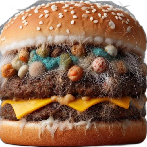 food, animal, creature, crown, photorealistic, 3d render, cyberpunk, unique transparent PNG cut-out