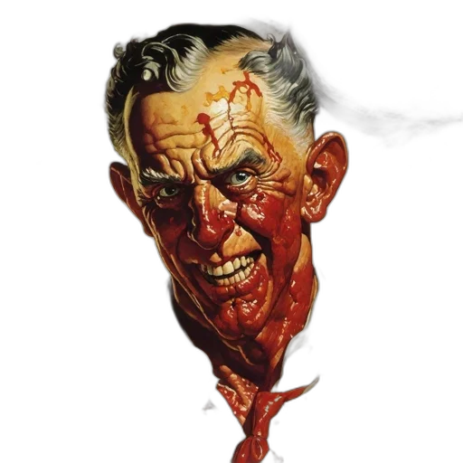 face, mask, staff, creature, concept art, comic book art, photorealistic, oil painting transparent PNG cut-out