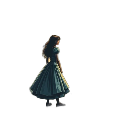 dress, crown, hair, robot, concept art, 3d render, pixel art, watercolor transparent PNG cut-out