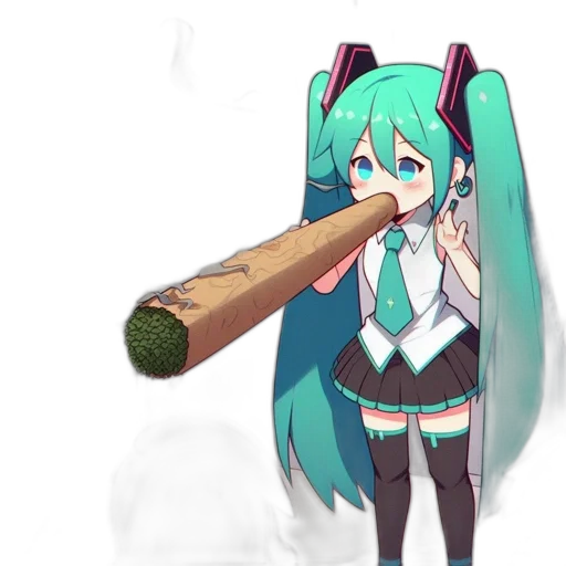 weapon, staff, sword, food, anime, pixel art, vaporwave, cartoon transparent PNG cut-out