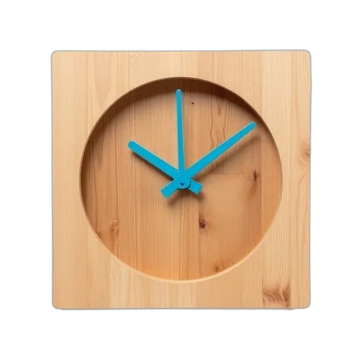 furniture, jewelry, food, 3d render, photorealistic, blue, wooden, clock transparent PNG cut-out