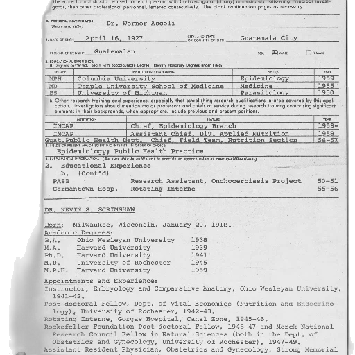 document, titled, personal, information, includes, details, about, werner transparent PNG cut-out