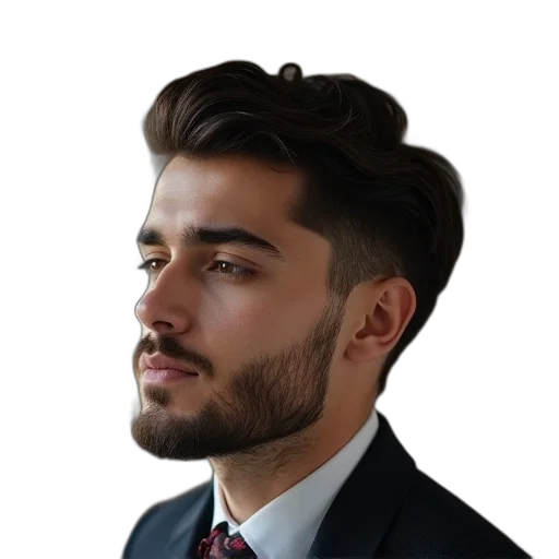 face, staff, hair, jacket transparent PNG cut-out