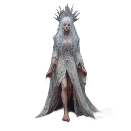 creature, dress, crown, dragon, concept art, fantasy art, 3d render, pixel art transparent PNG cut-out