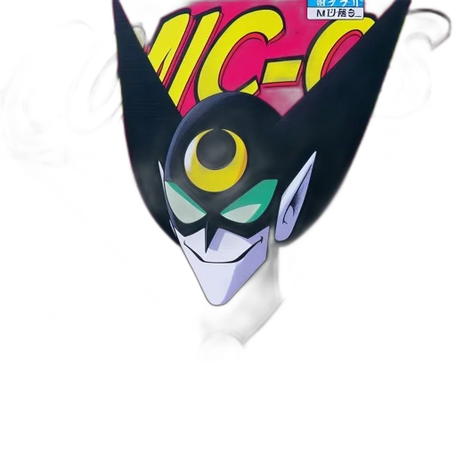 mask, face, creature, hat, concept art, vaporwave, anime, cartoon transparent PNG cut-out