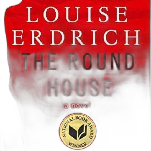 cover, round, house, louise, erdrich, features, red, background transparent PNG cut-out