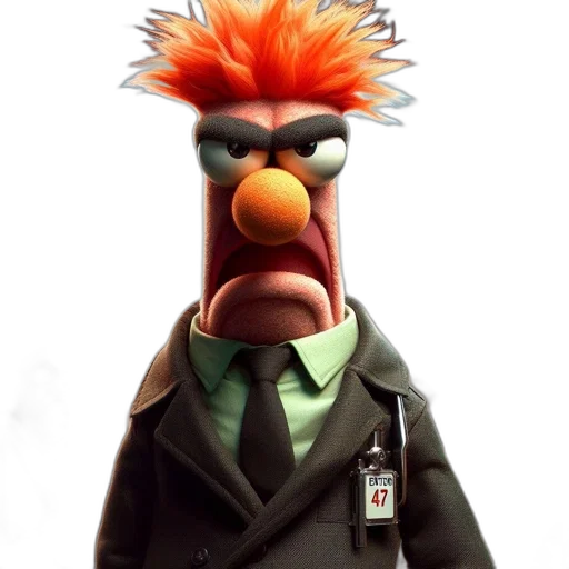 staff, jacket, animal, concept art, photorealistic, 3d render, cartoon, beaker transparent PNG cut-out