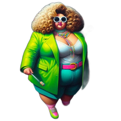 jacket, dress, concept art, vaporwave, pixel art, photorealistic, neon, green transparent PNG cut-out