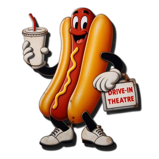 food, animal, concept art, 3d render, anthropomorphized, hotdog, cheerfully, holding transparent PNG cut-out