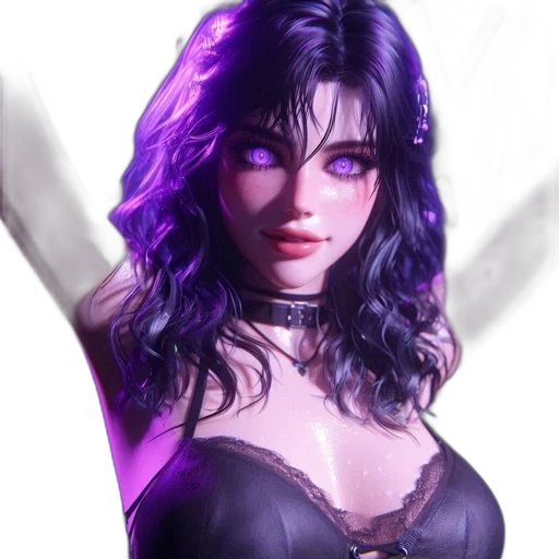 dress, face, fantasy art, concept art, comic book art, photorealistic, neon lights, dark transparent PNG cut-out