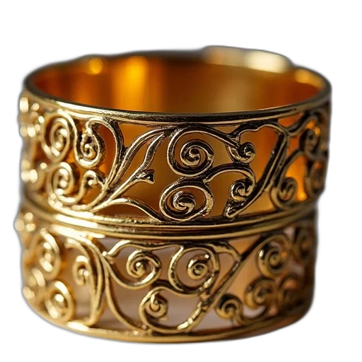 jewelry, crown, 3d render, photorealistic, golden, brass, cuff, bracelets transparent PNG cut-out
