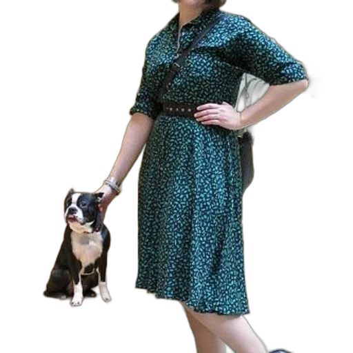 dress, staff, animal, creature, woman, green, black, white transparent PNG cut-out